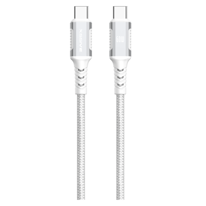 Câble de Charge USB-C/USB-C 2M 18W XSSIVE XSS-BR-CC-W 2M - Blanc — Accessoire · Smarty Paris 18e